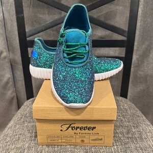 Forever Link Women’s Sparkle Sneakers - Teal Green
